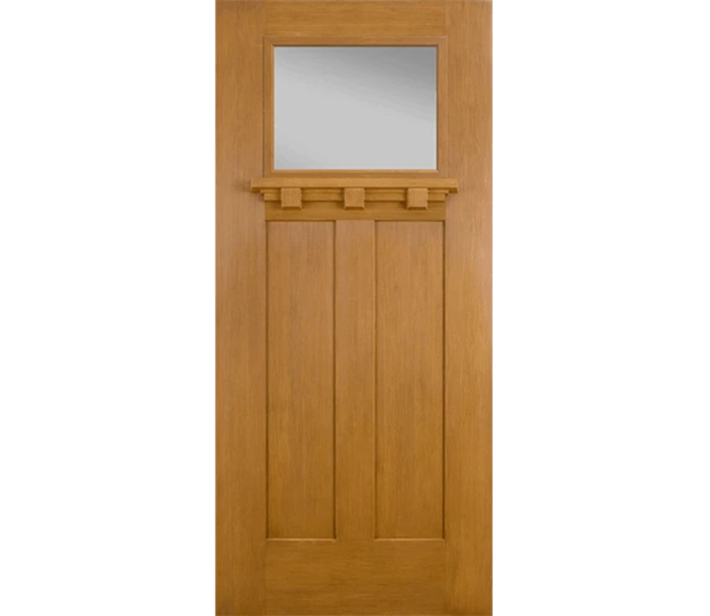 Savannah Craftsman Light Fiberglass Entry Door